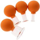 4 عدد اندازه مختلف نارنجی خلاء جام پی وی سی سر شیشه ای ماساژ بدن فنجان ضد سلولیت