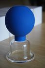 4Pcs/Set Blue Vacuum Cupping Cups PVC Head Glass Suction Body Massage Family Meridian طب سوزنی